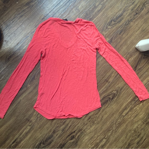 Women's Coral Long Sleeve Top Size XS - Picture 3 of 3